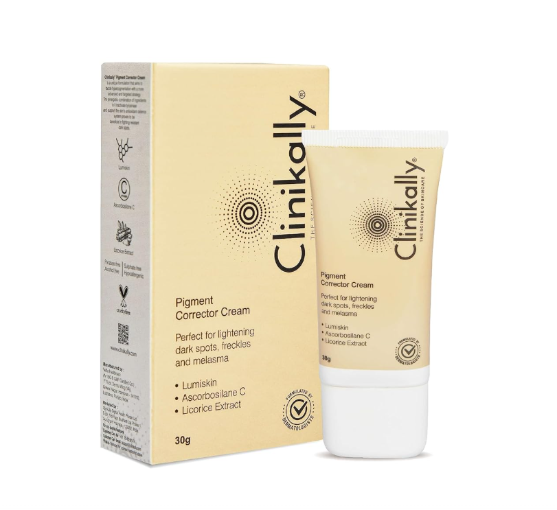 buy clinikally pigment corrector cream online, view uses, price, benefits, review